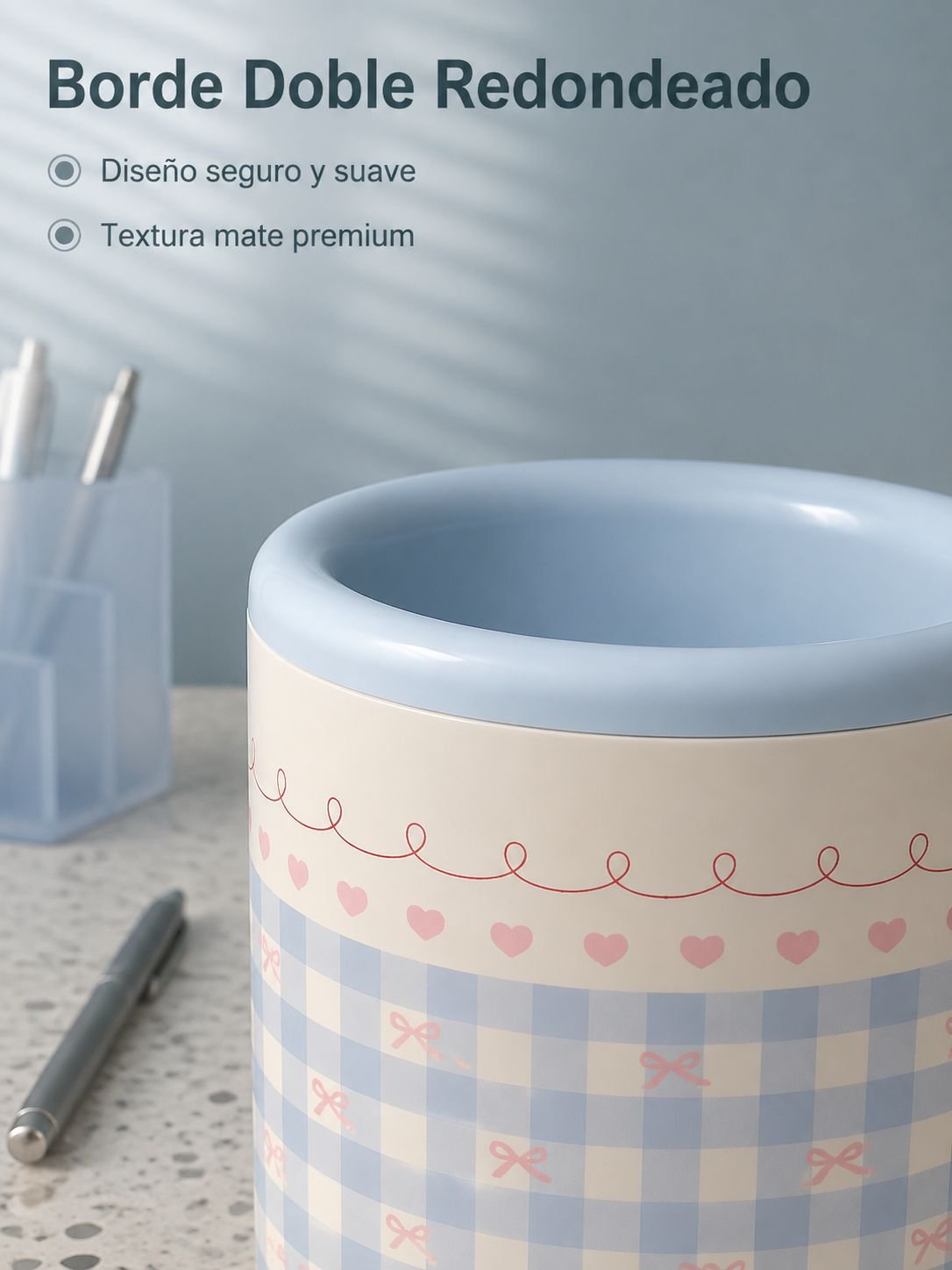Portalápices de plástico de diseño elegante para oficina