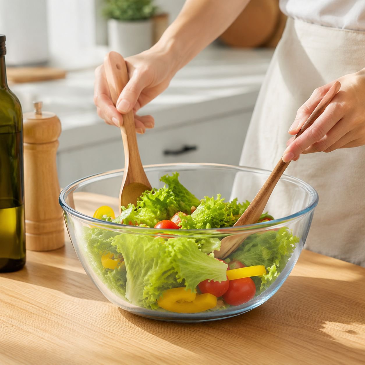 Multifunktionale Glasschüssel Salatschale Backschale Suppenschale Geschirr