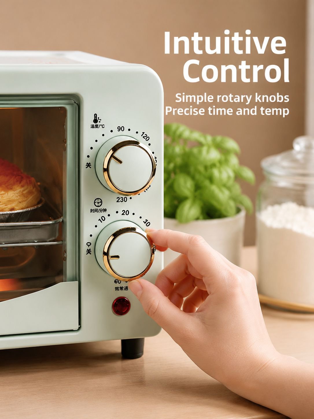 Household Large Capacity Mini Oven with Even Heating