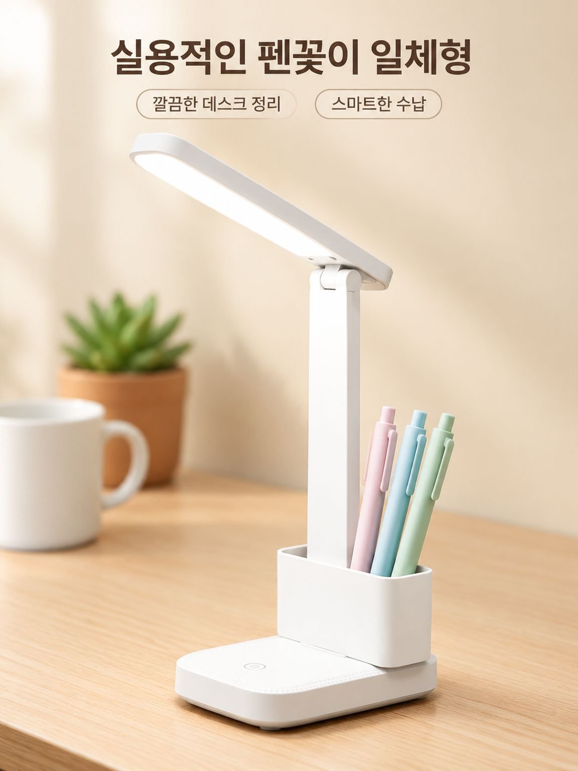 접이식 눈 보호 LED 무드등 침대 옆 독서등