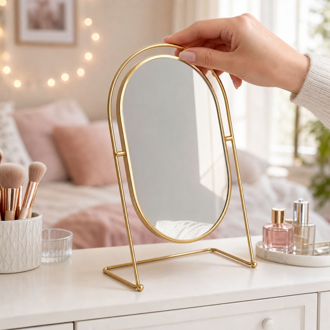 High-Value Bedroom Desktop Dressing Mirror, Internet Celebrity Home Makeup Mirror