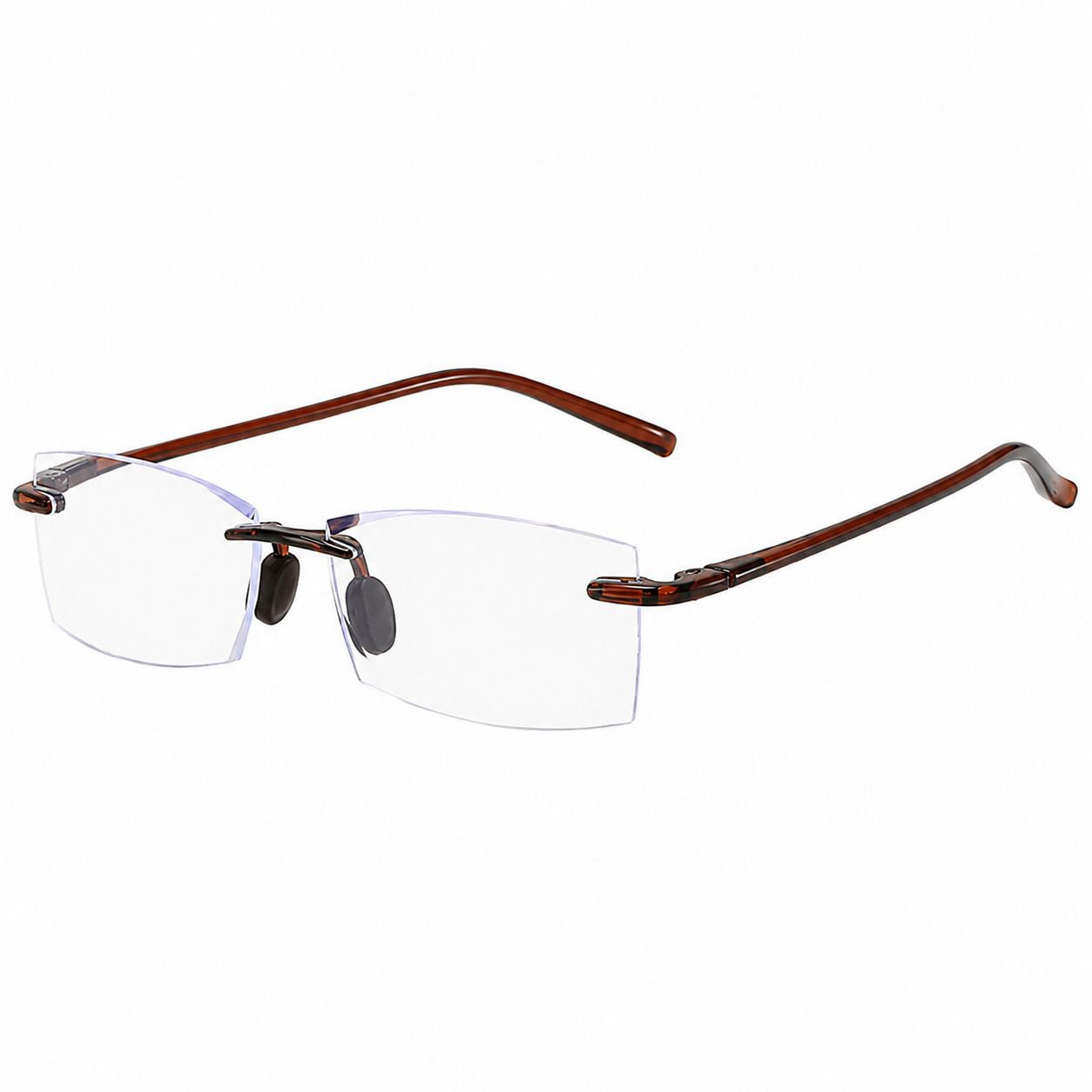 Gafas de lectura sin montura con corte angular y protección contra luz azul