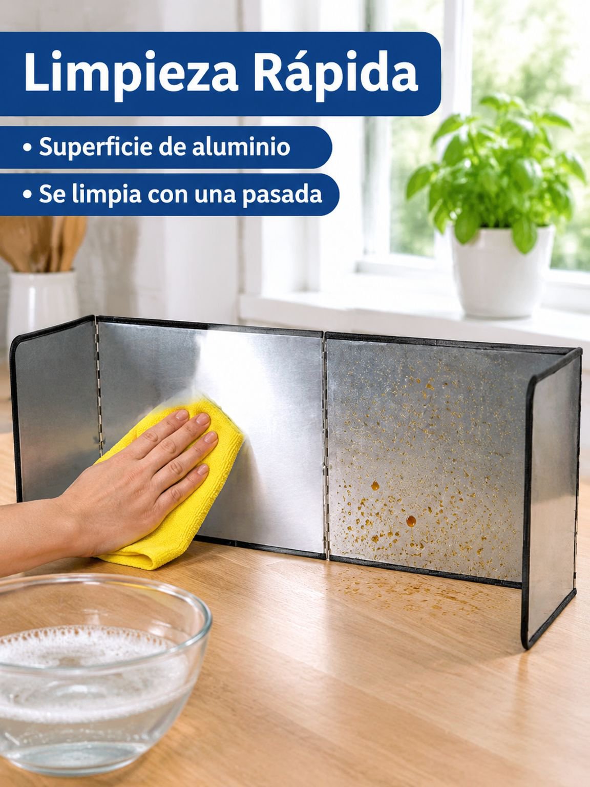 Protector de salpicaduras de aceite para cocina