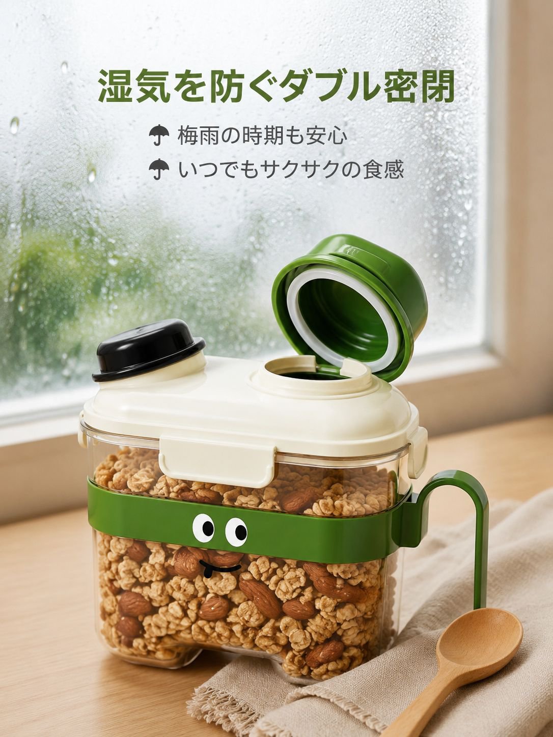 キッチン防湿穀物密閉容器