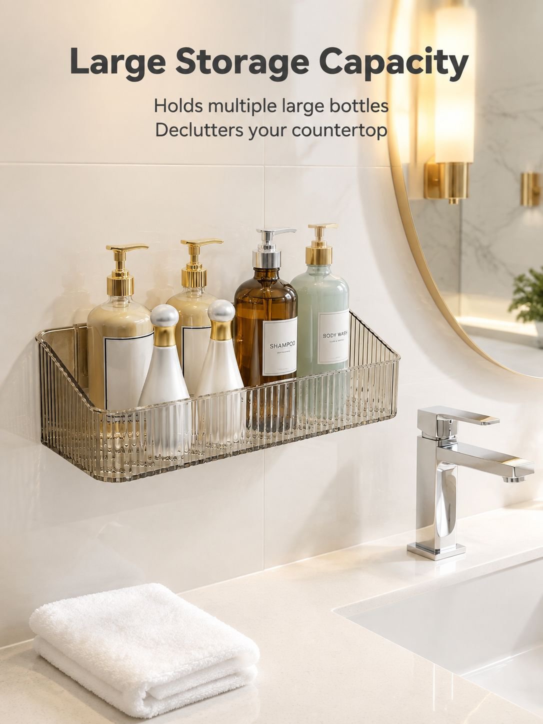 Transparent Drainage Multi-Functional Bathroom Storage Box