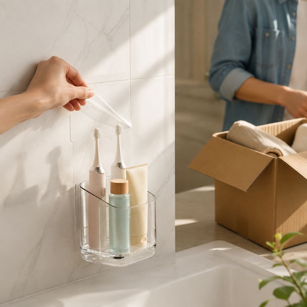Durable waterproof bathroom storage box