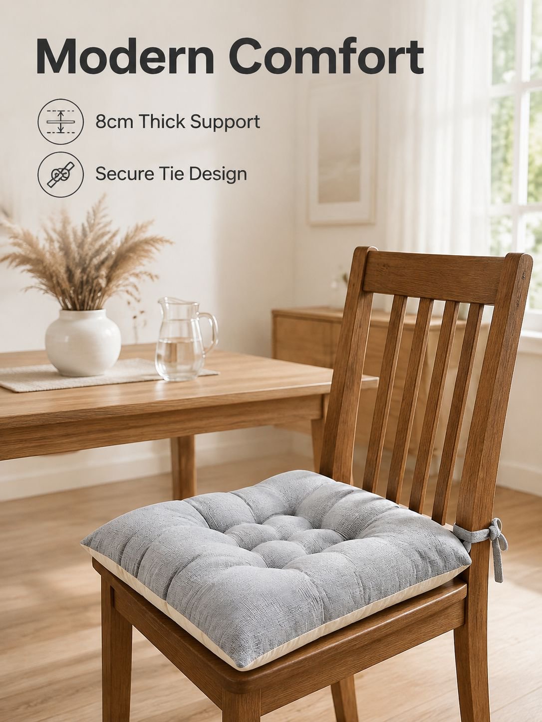 Cotton and Linen Thickened Seat Cushion