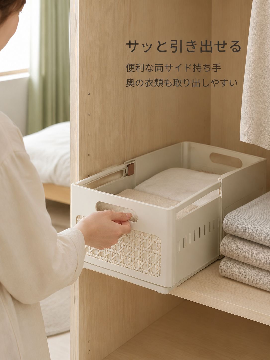 多機能ワードローブ収納ボックス