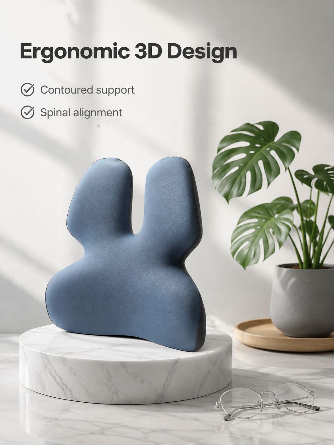 Office chair lumbar support pillow