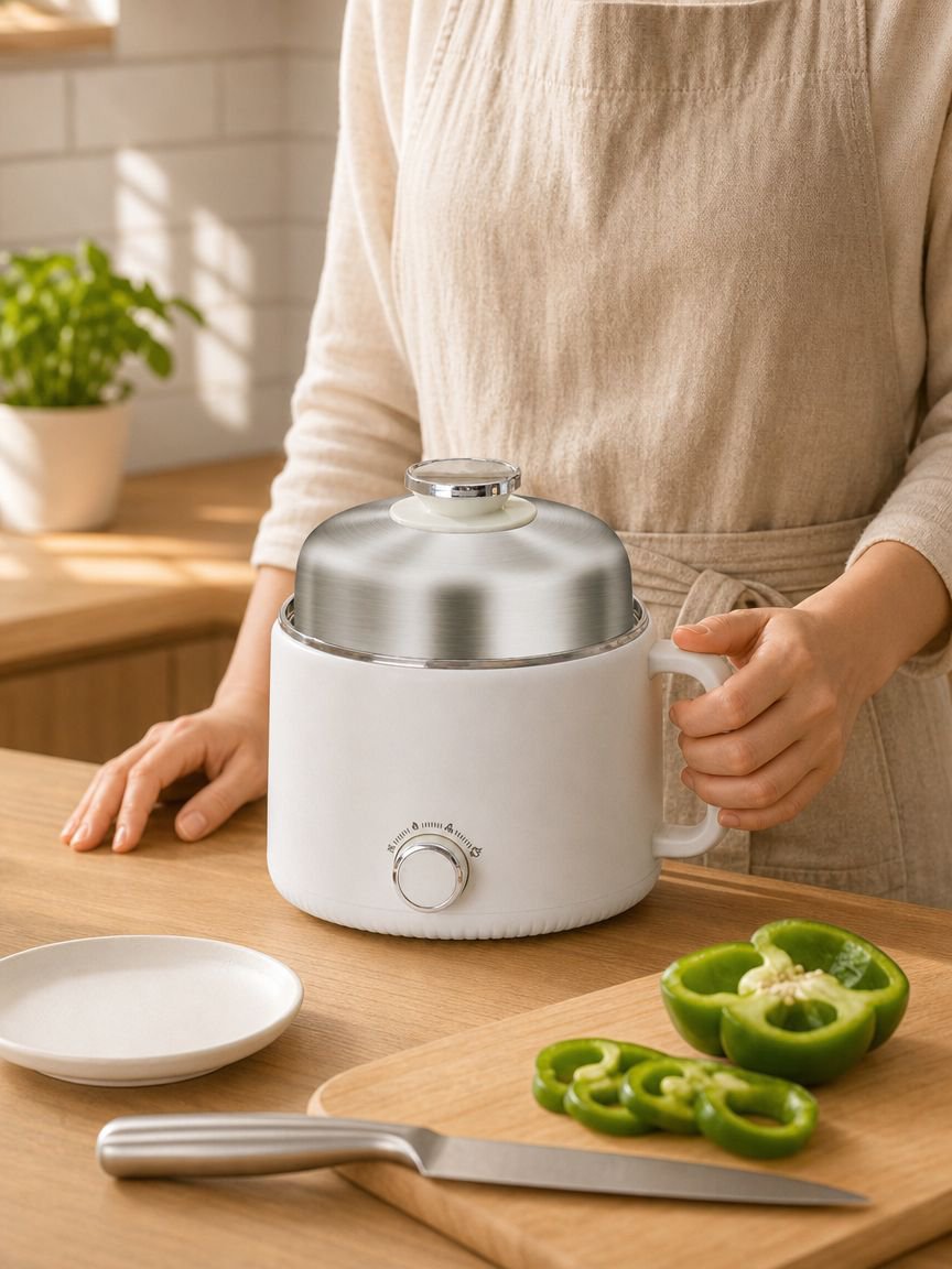 Electric hot pot for frying, steaming, and boiling