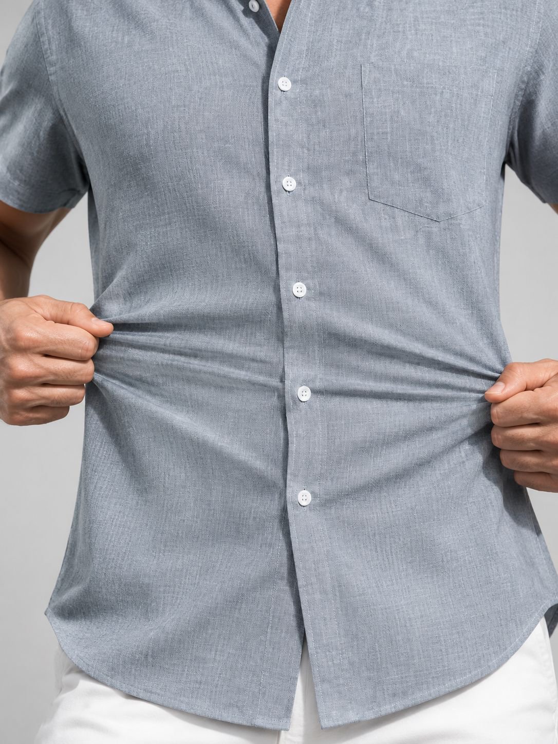 Bequemes und atmungsaktives Leinenhemd für Herren