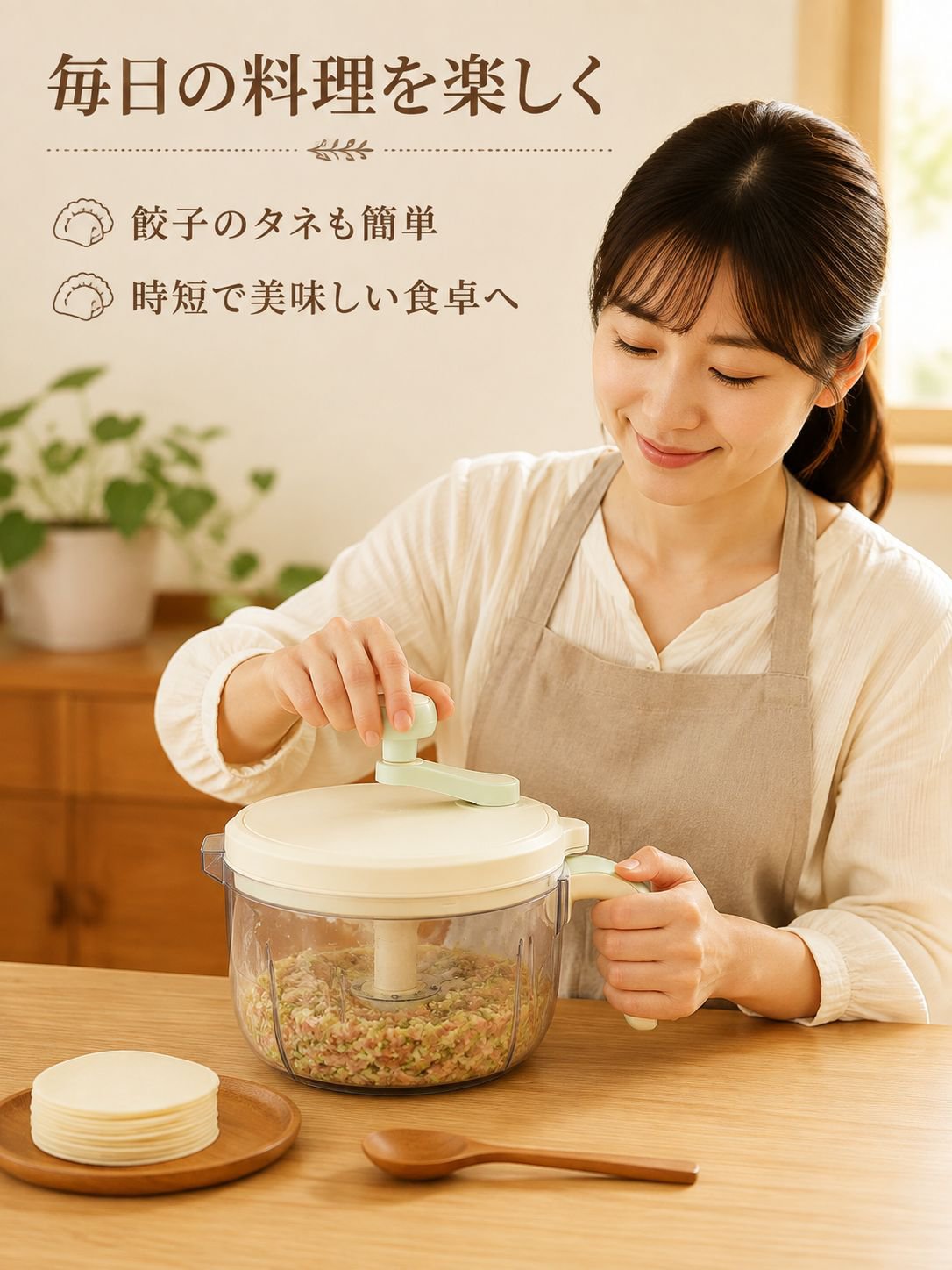 家庭用多機能手回し肉挽き機