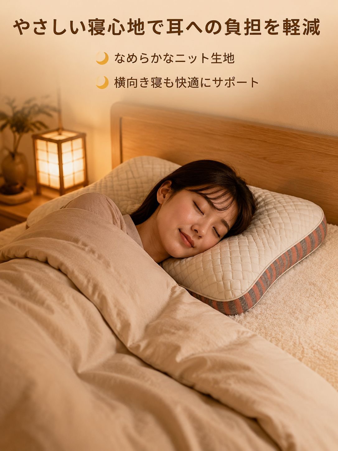 首を支える深睡眠マッサージ枕芯