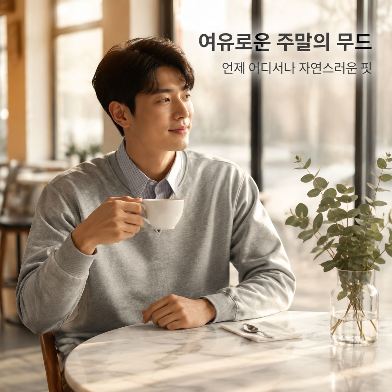 남성용 스웨트셔츠, 인조 투피스 셔츠 칼라 디자인