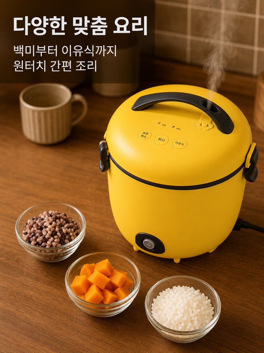 1.8L 용량 노란 오리 밥솥