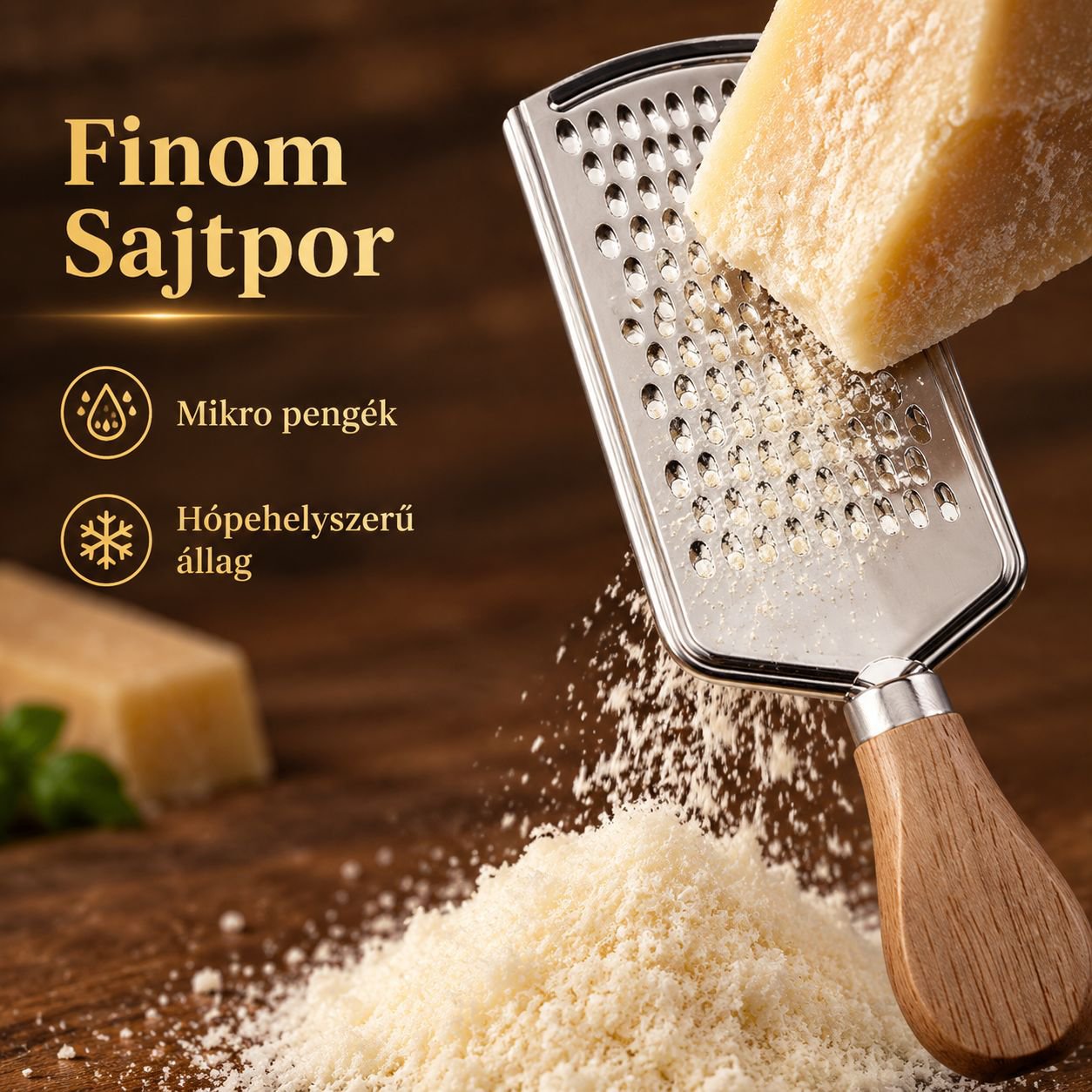 Fa nyelű sajtreszelő