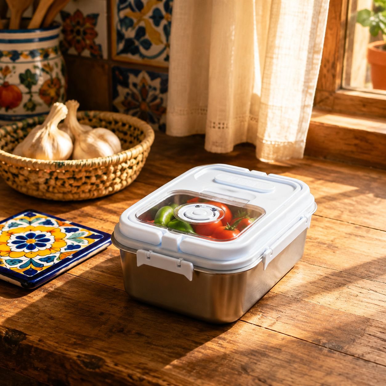 Acero inoxidable engrosado y sellado para almacenar cubos de arroz multifuncionales