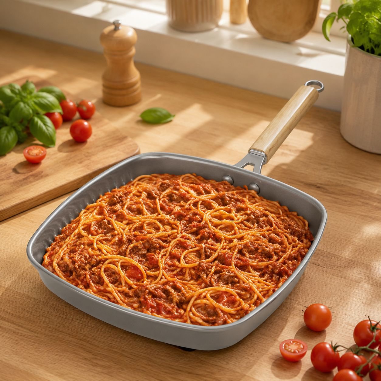 High-quality ceramic glazed pan for induction stove