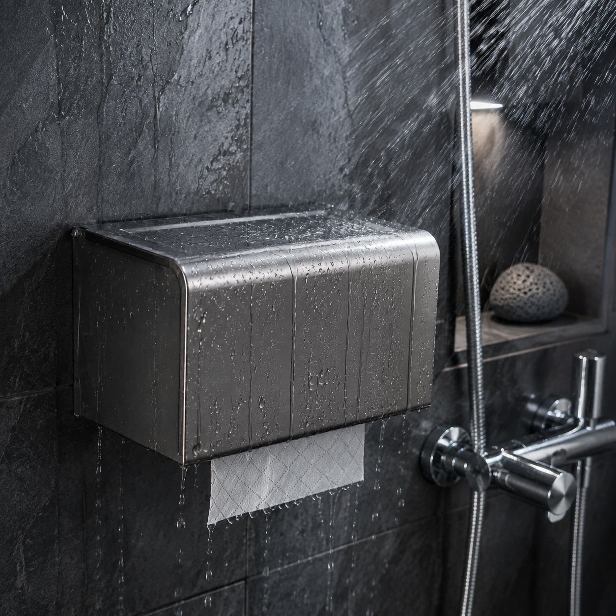 Non-drilling Bathroom Waterproof Tissue Holder