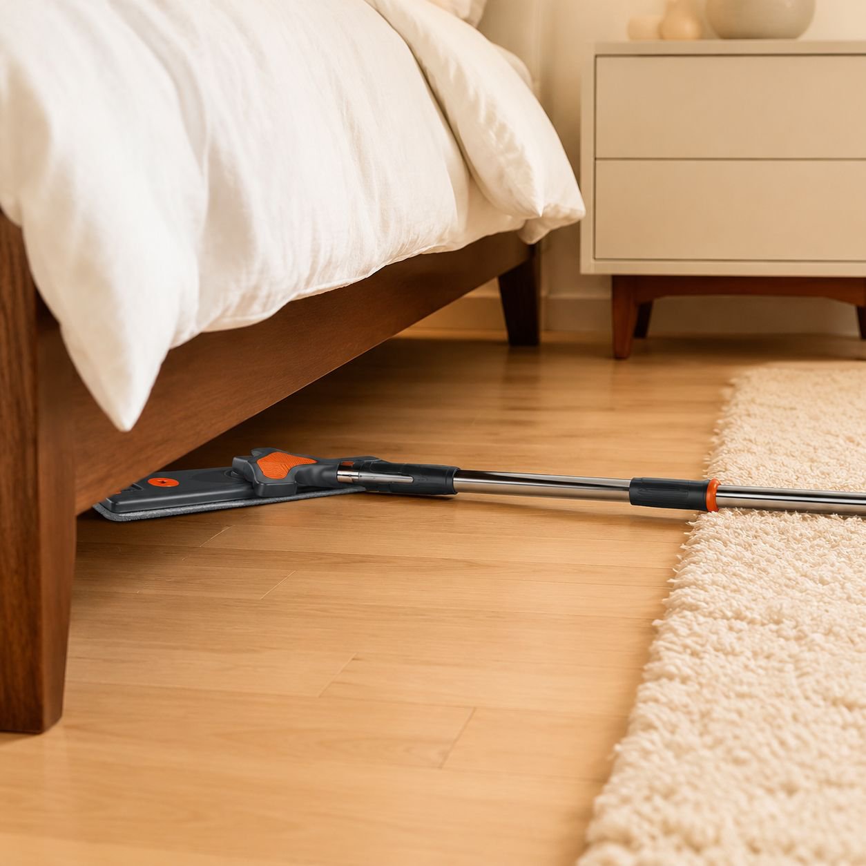 Self-Wringing Wet and Dry Flat Mop with Mop Net