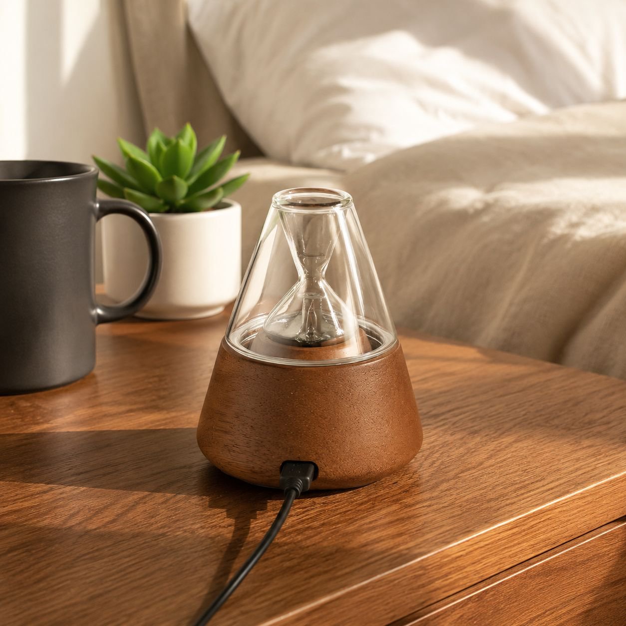 Quiet ultrasonic diffuser for restful sleep