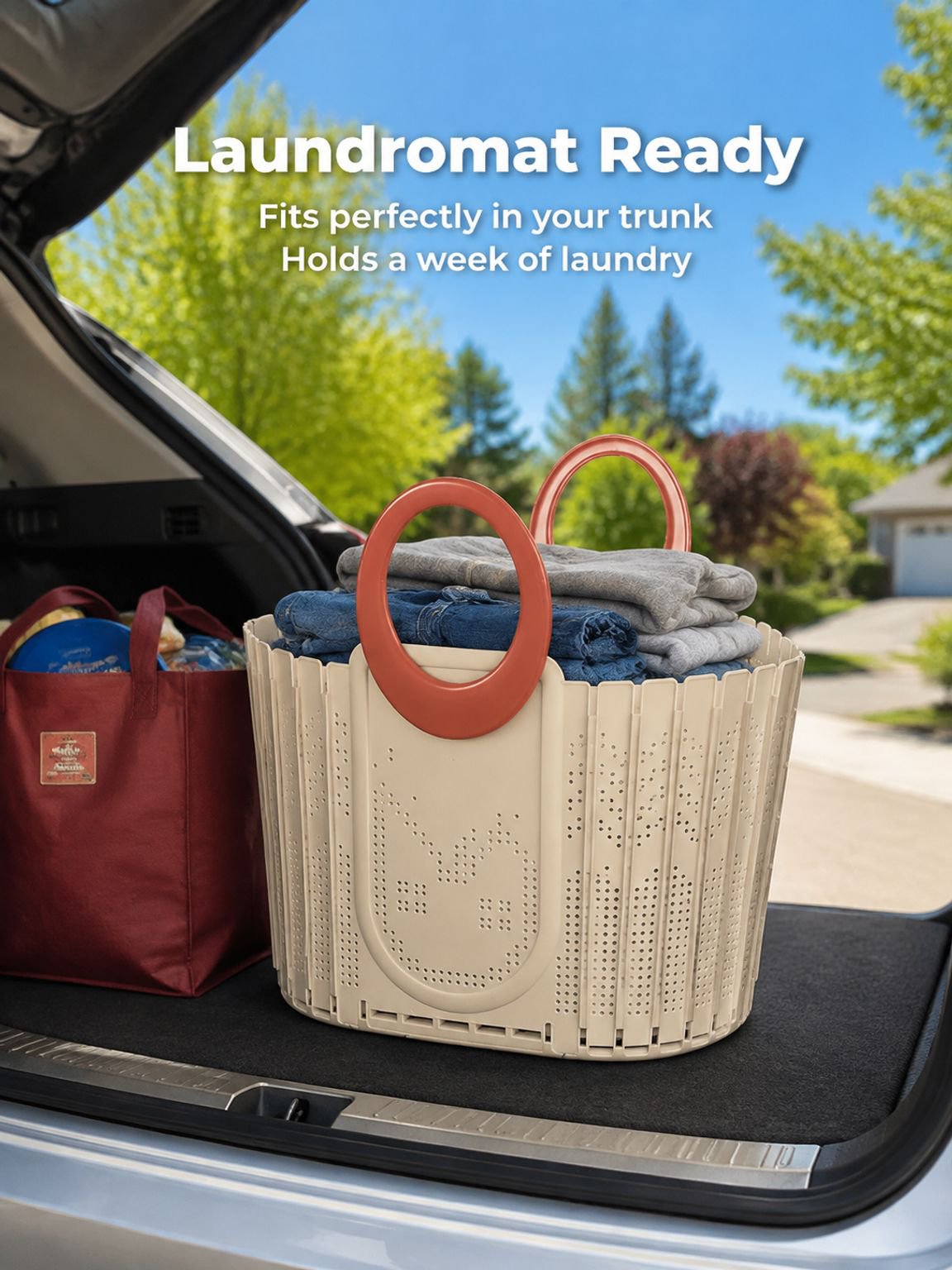 Large foldable laundry basket for home use