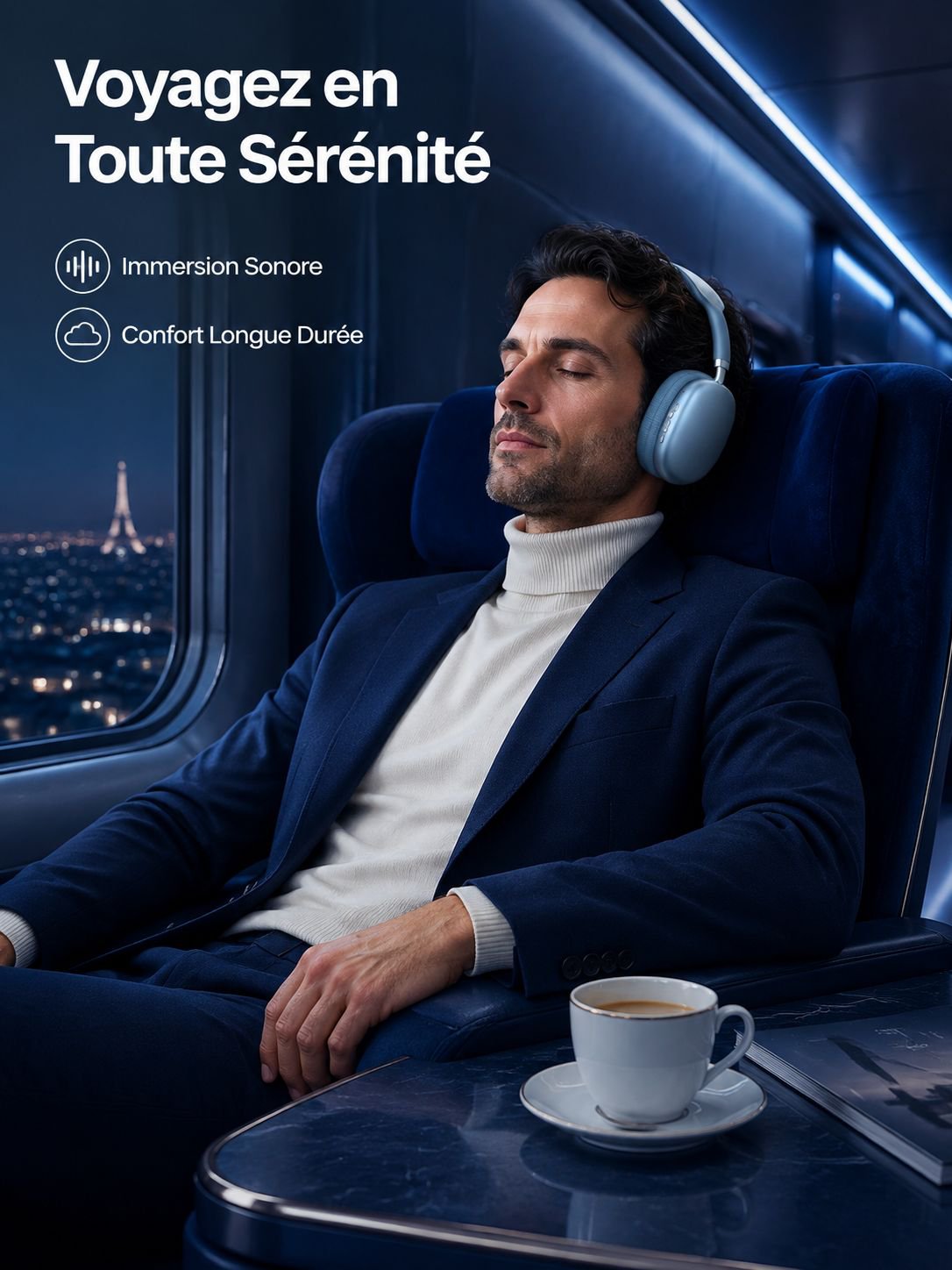 Casque Bluetooth sans fil à réduction de bruit