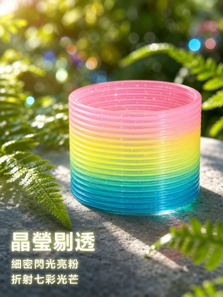 彩虹彈簧圈玩具