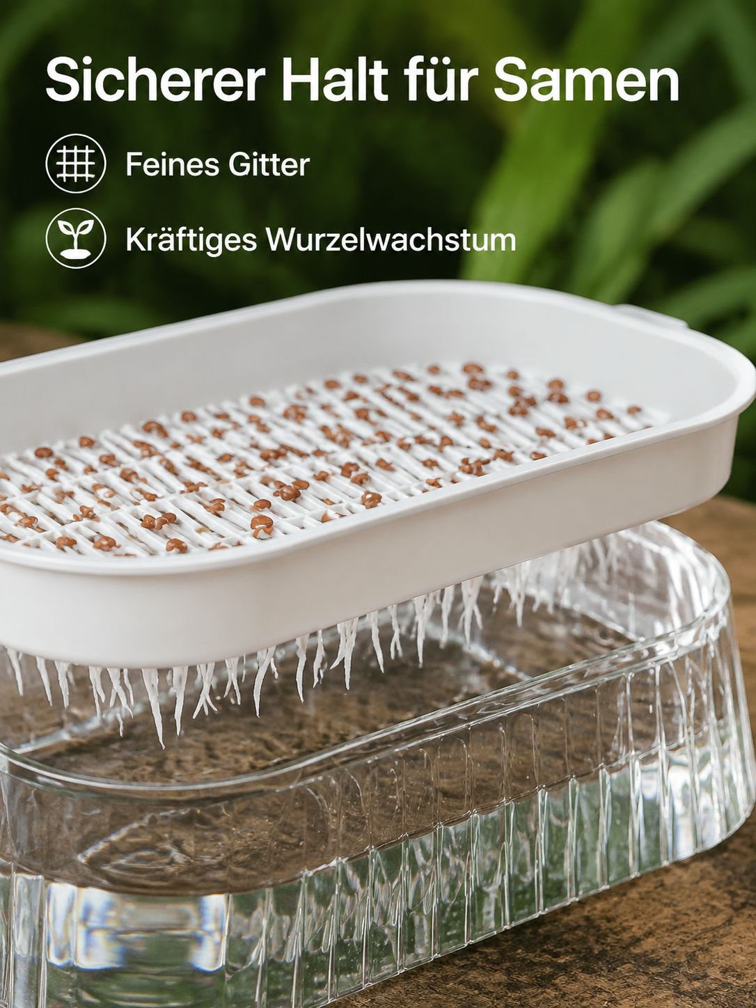 Hydroponische Boxen für Sojasprossen, hydroponische Schalen für die erdlose Anzucht, Anzuchtschalen 