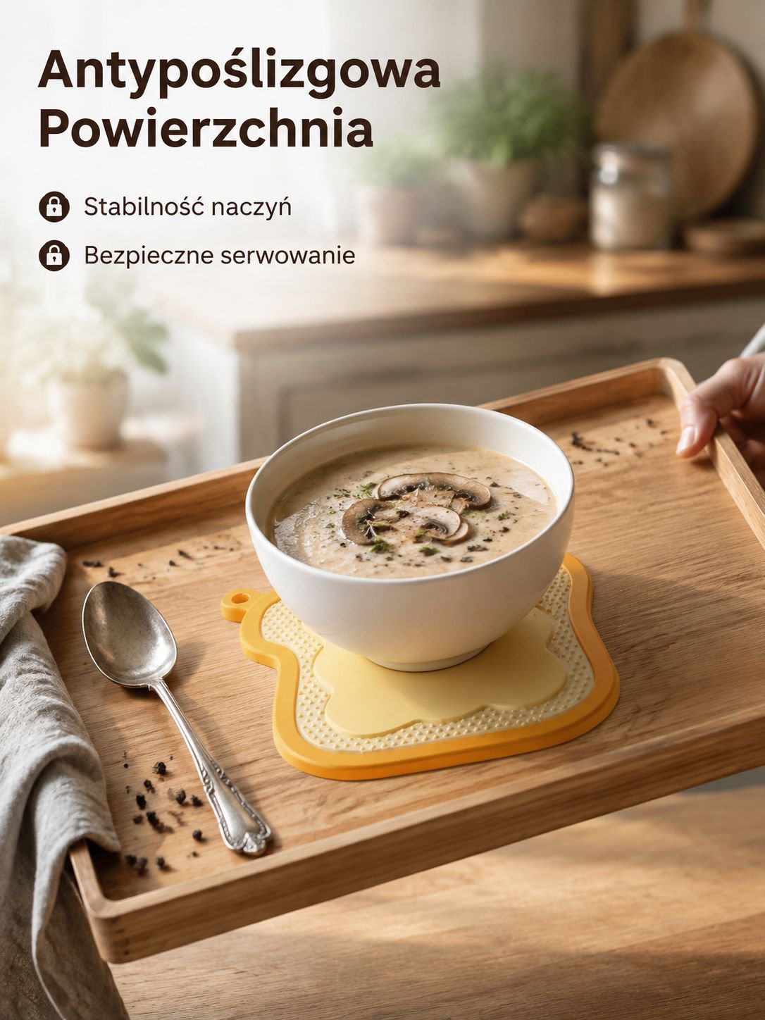 Silikonowa mata 3 w 1 do misek i talerzy, odporna na wysoką temperaturę