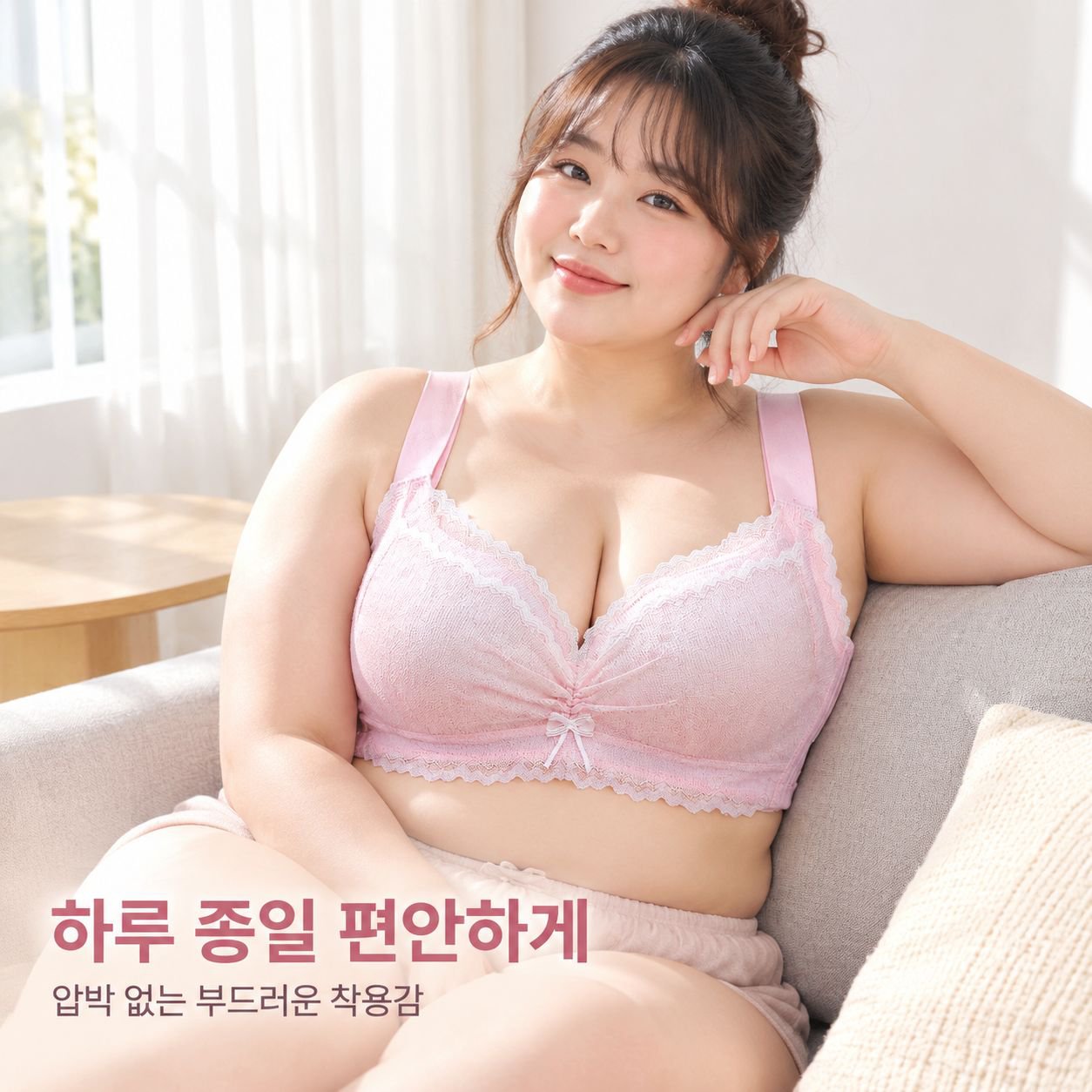 가을용 얇은 조절식 플러스 사이즈 노와이어 여성 브라, 큰 가슴 축소 및 처짐 방지
