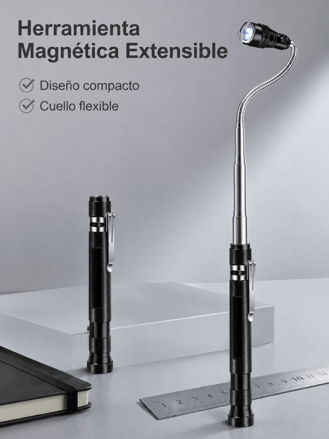 Barre LED magnétique extensible