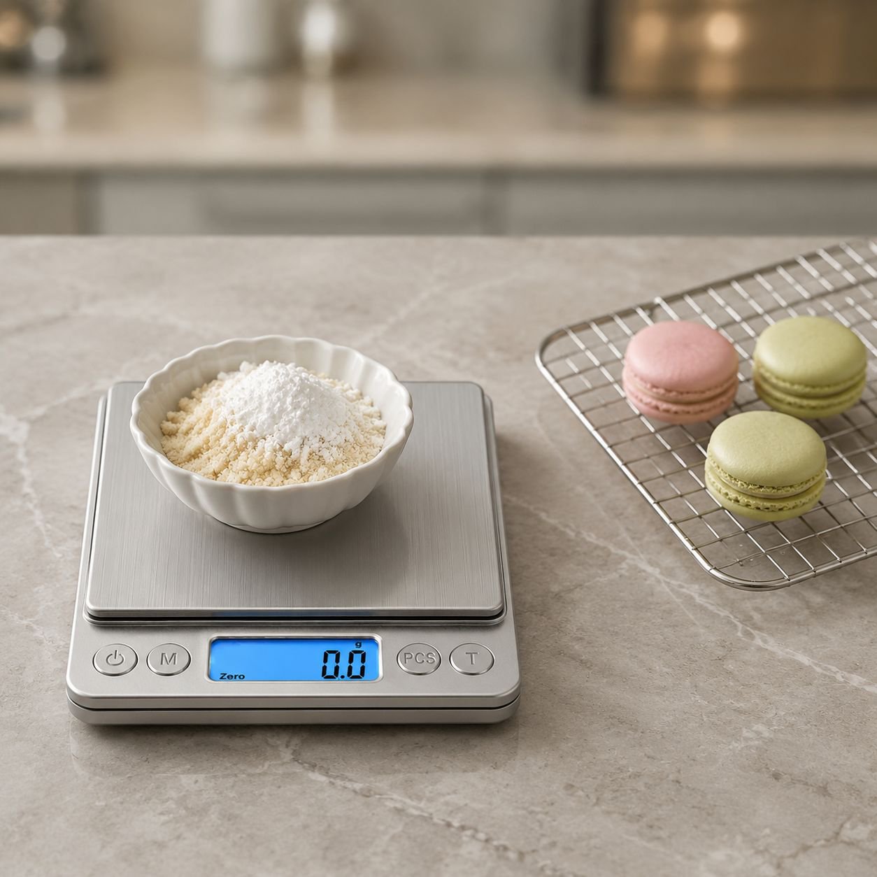 Affichage numérique clair sur balance de cuisine électronique