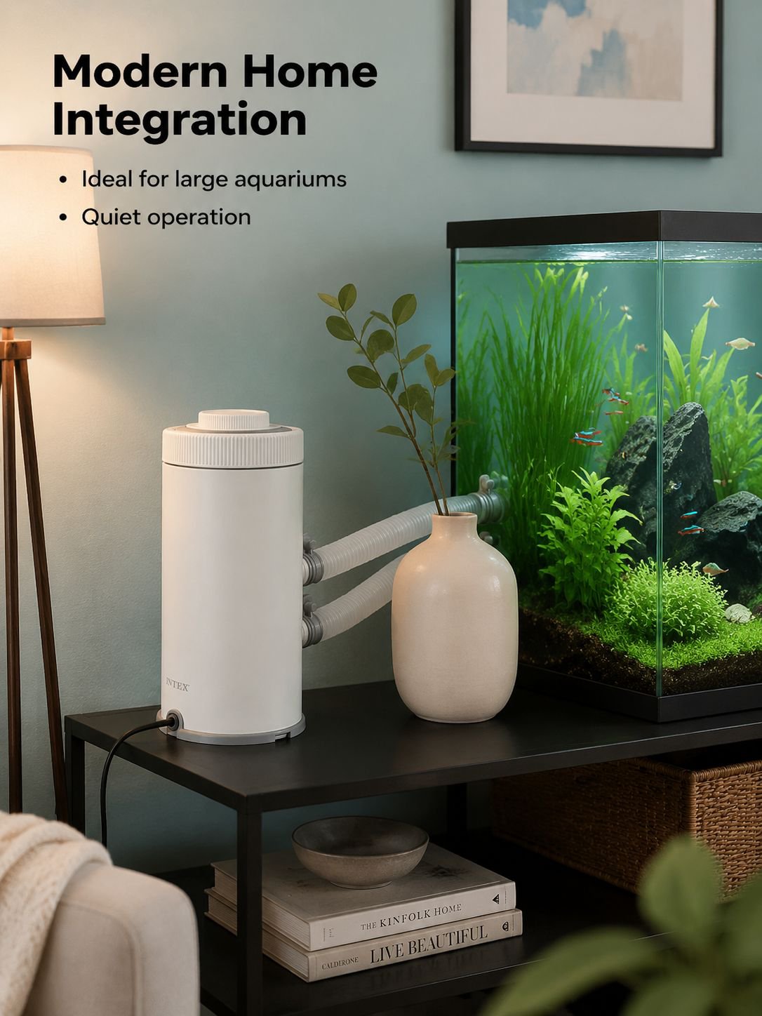 Modern design aquarium filter pump purifier for home tanks