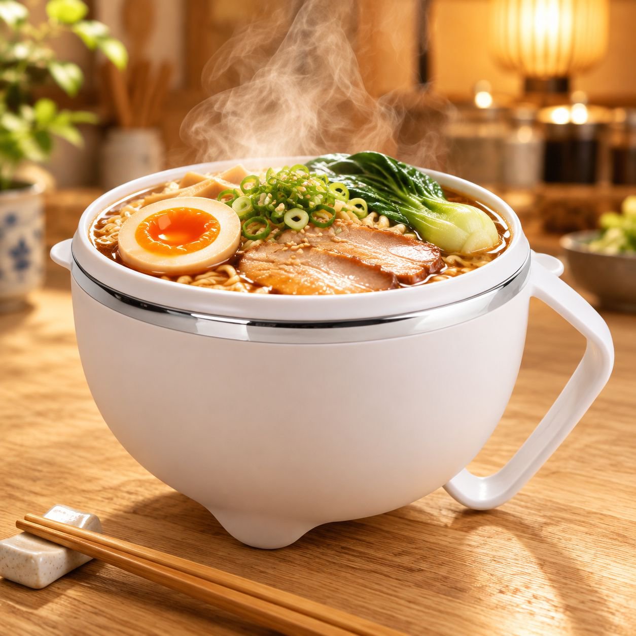 304ステンレス鋼インスタントラーメンボウル蓋付きシングル寮学生ランチボックスオフィスワーカーポータブルランチボックスランチボウル
