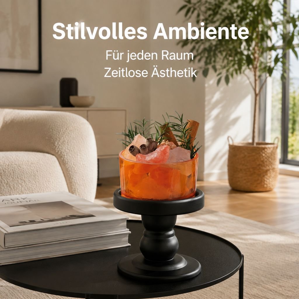 Edler Duftstein ohne Flamme mit Pflanzenmotiv als dekoratives Raumduft-Accessoire
