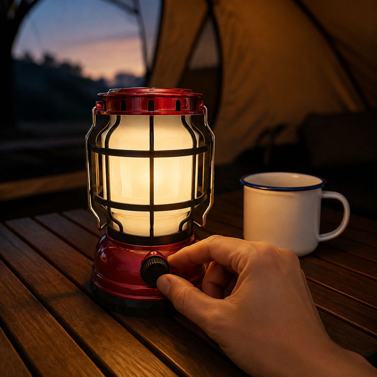 Multifunctional LED Camping Light Solar and USB Rechargeable High Bright Flashlight