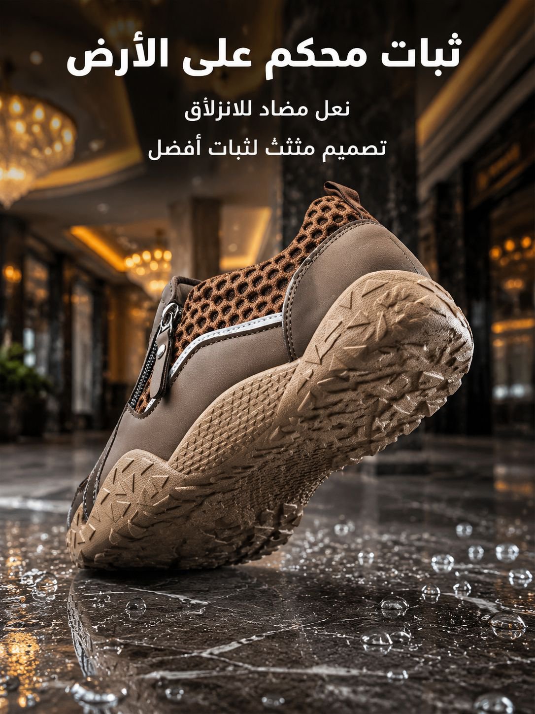 حذاء رجالي شبكي صيفي كاجوال مضاد للانزلاق