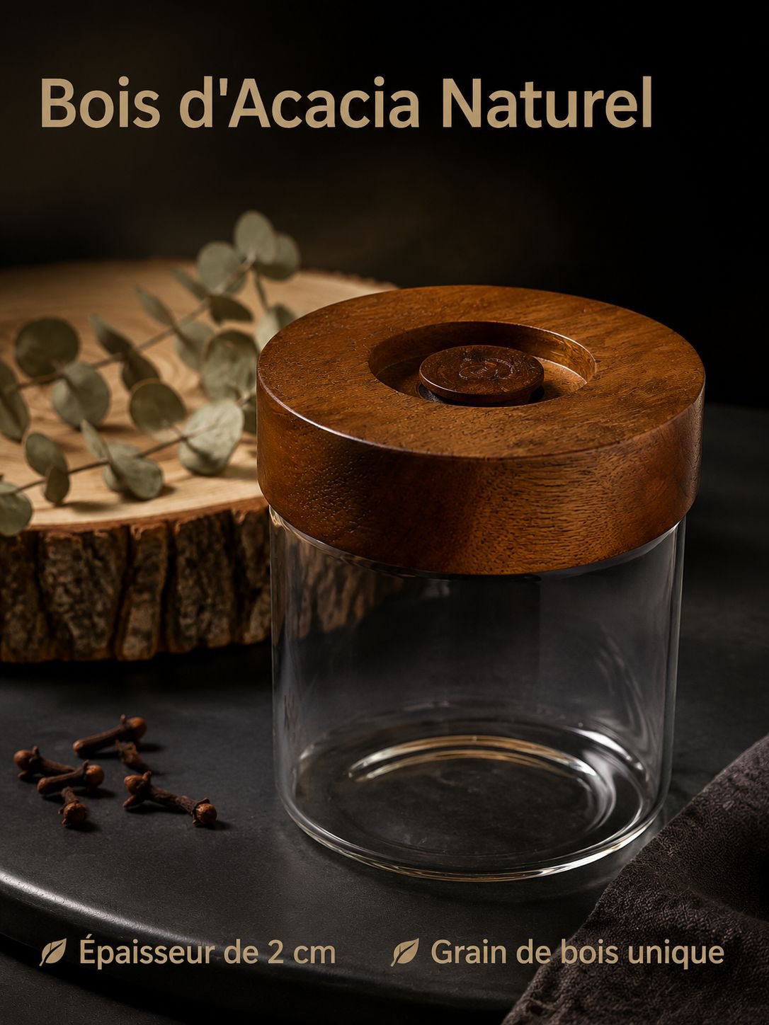 Pot hermétique pour peau de mandarine