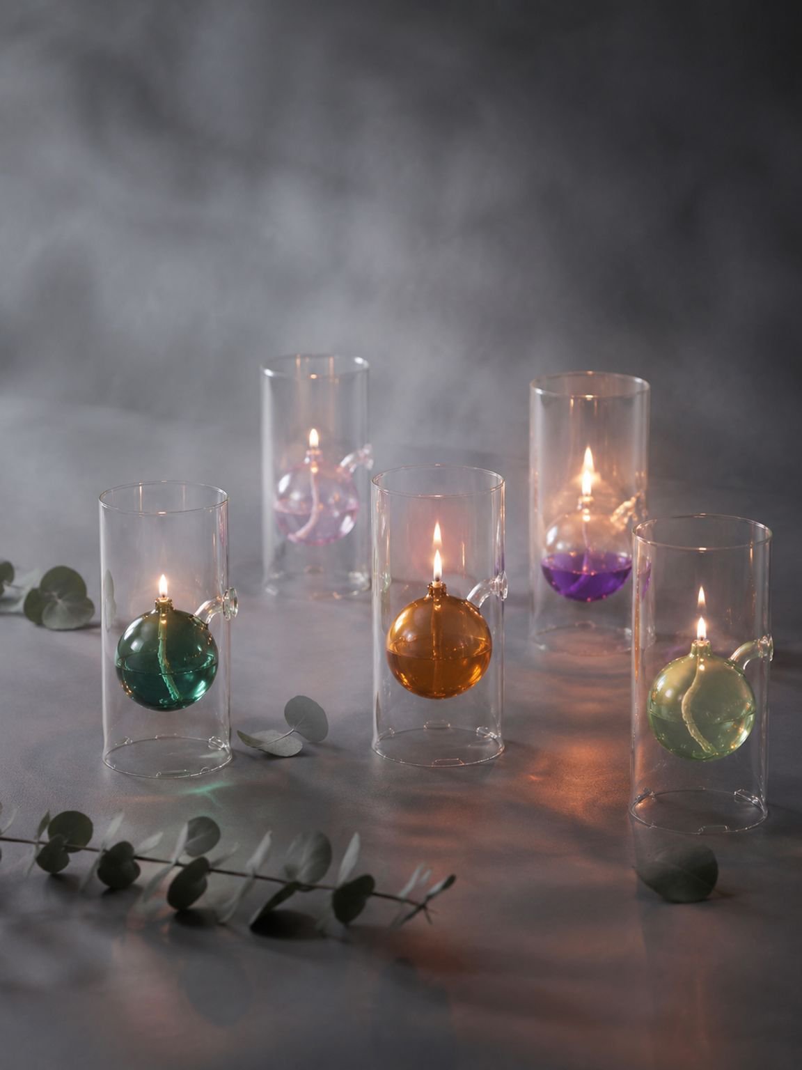 Creative glass oil lamps for weddings, romantic banquets, hotels, Western restaurants, glass candles