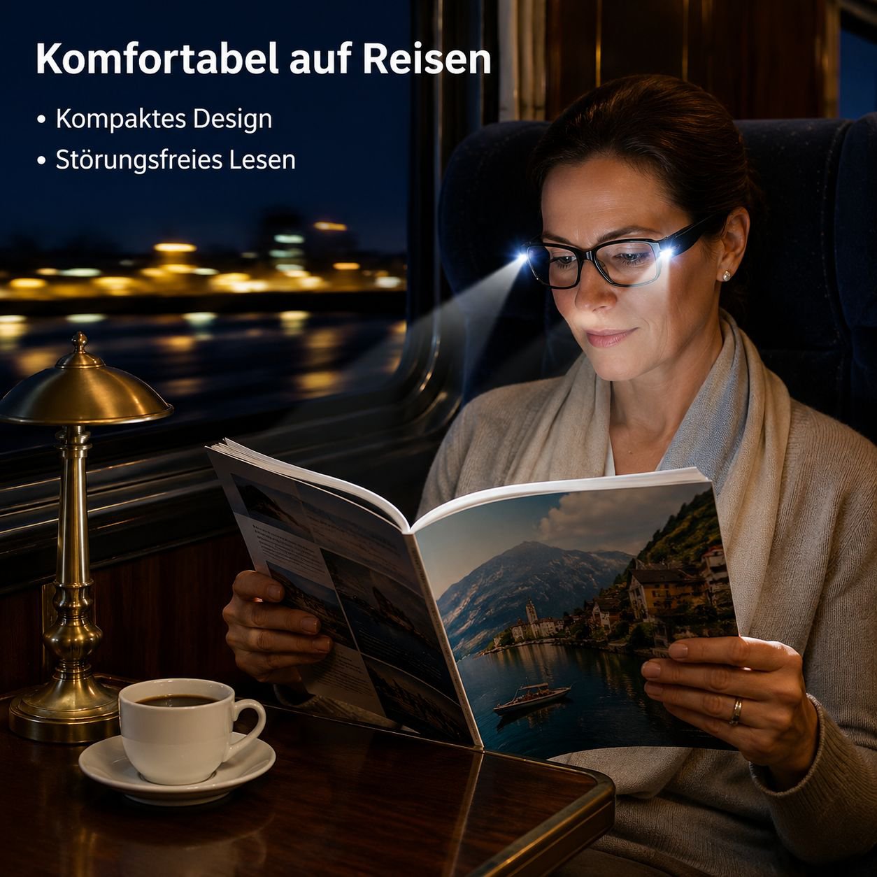 Nachtsicht-Lesebrille mit hoher Auflösung und integrierter Beleuchtung