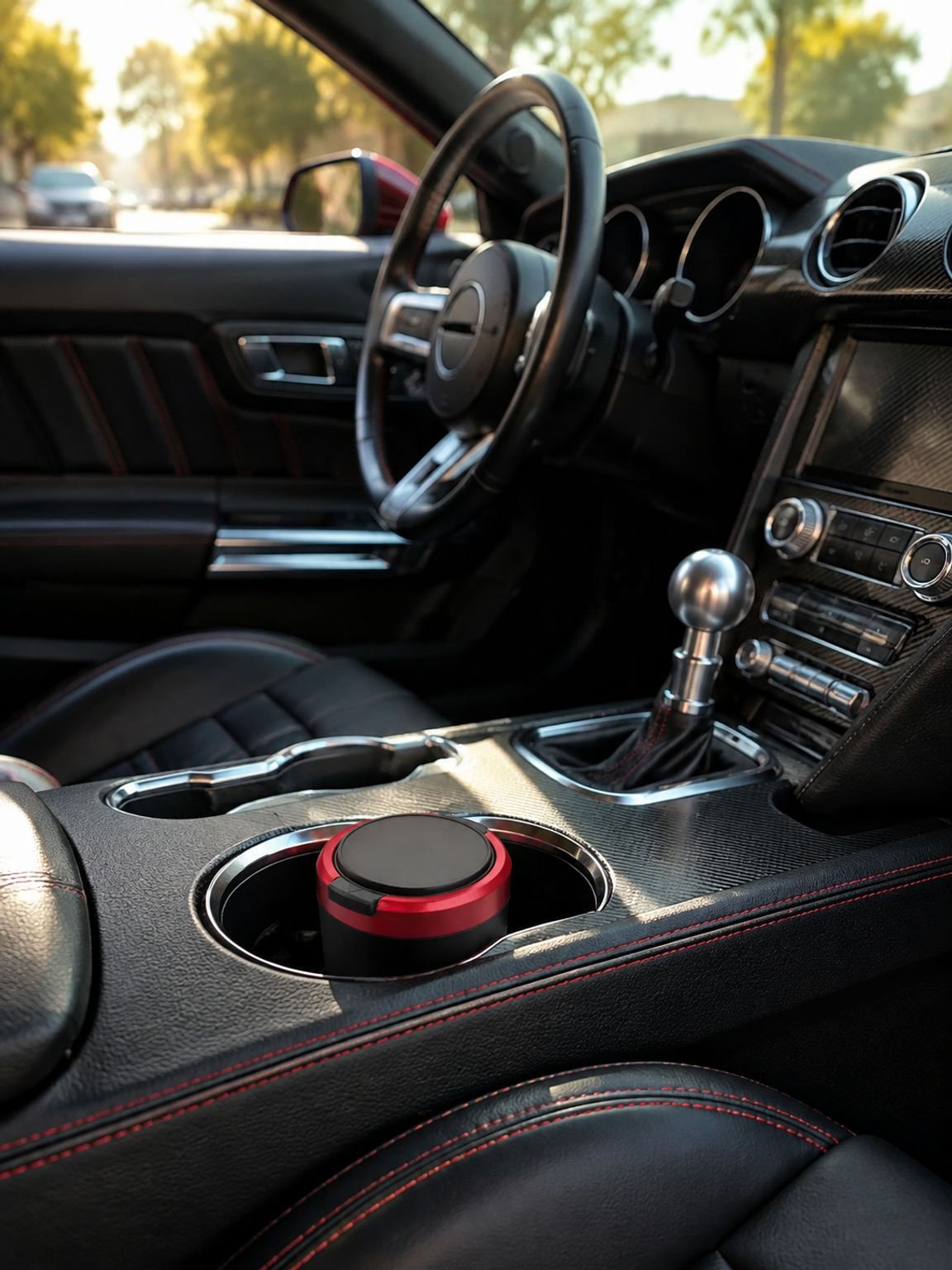 LED light car ashtray for clean and safe driving