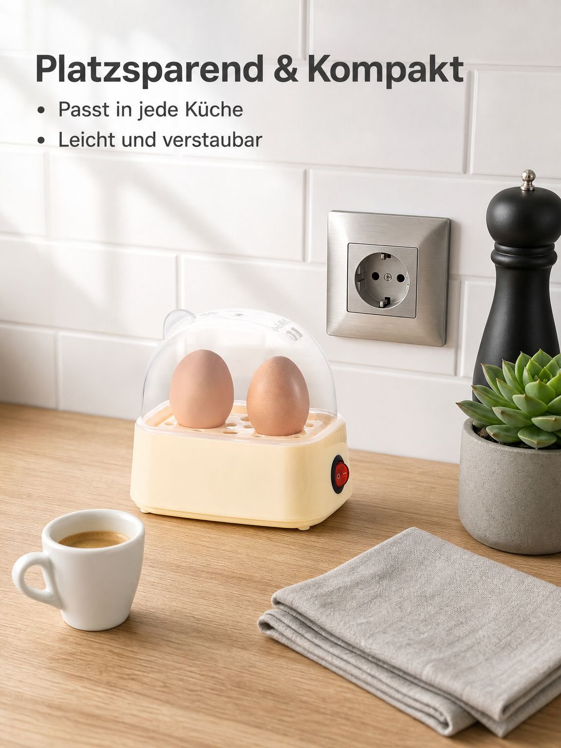 Tragbarer Frühstücks-Eierdämpfer