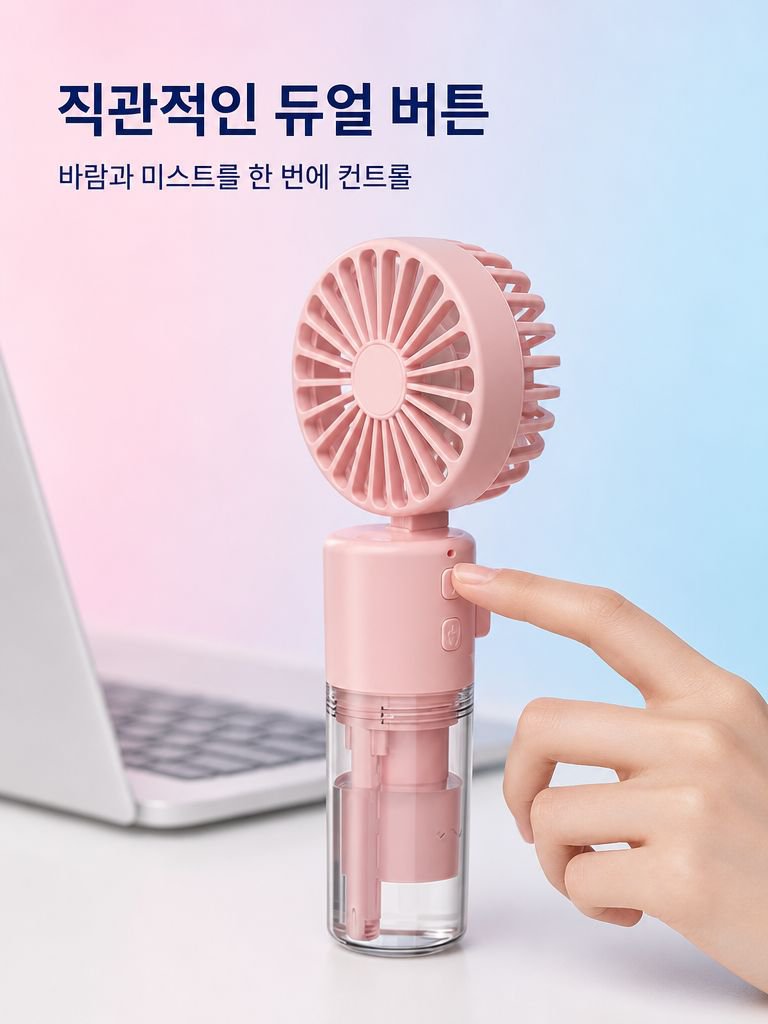 휴대용 접이식 손목 넥 선풍기
