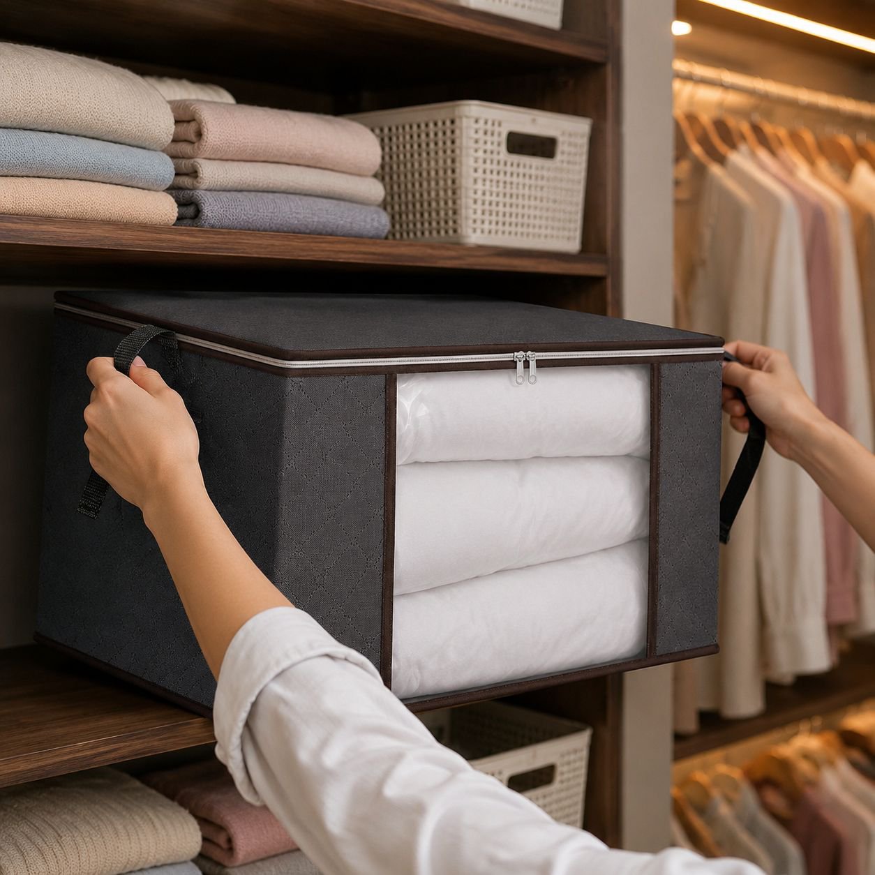 Fermeture éclair solide sur sac de rangement imperméable