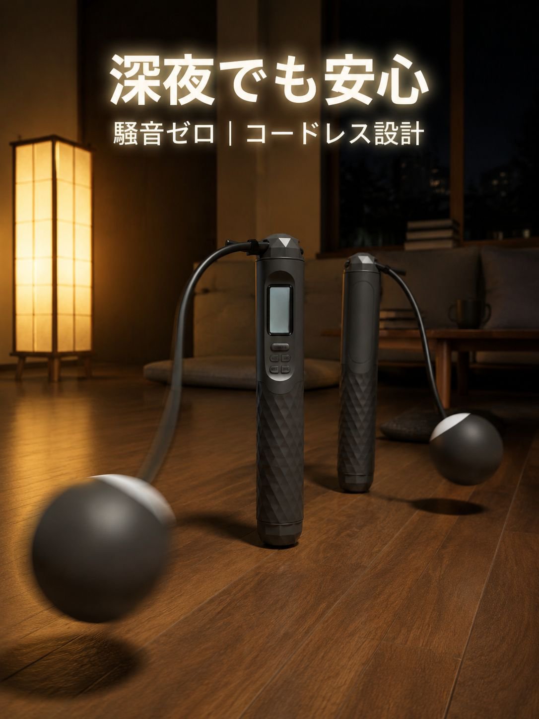 大画面表示スマート夜用縄跳び