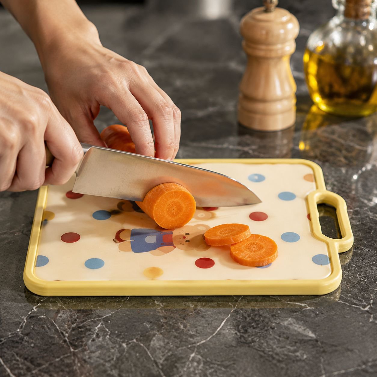 Cute Bear Fruit Cutting Board for Kitchen