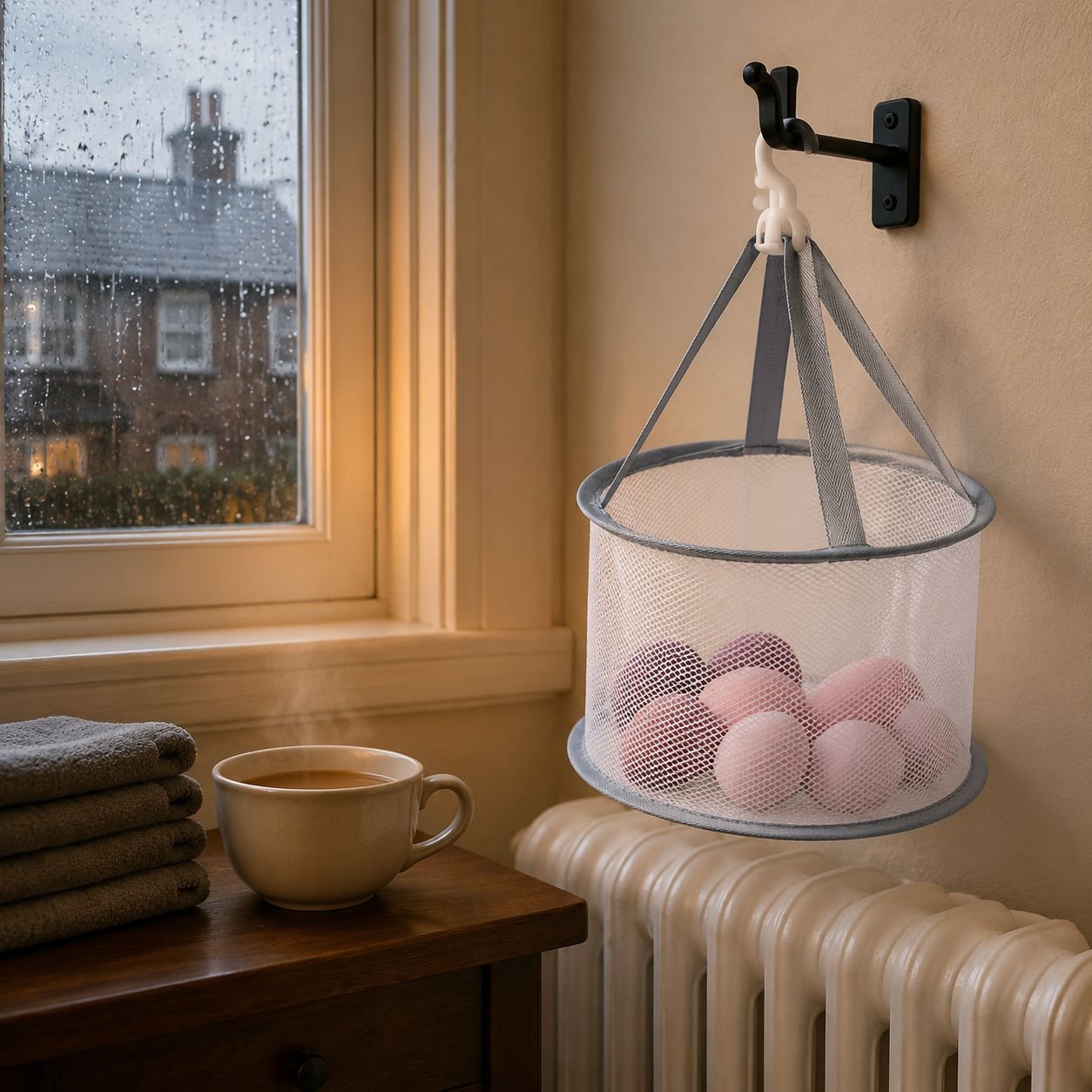 Portable Clothes Drying Mesh Bag Storage Basket