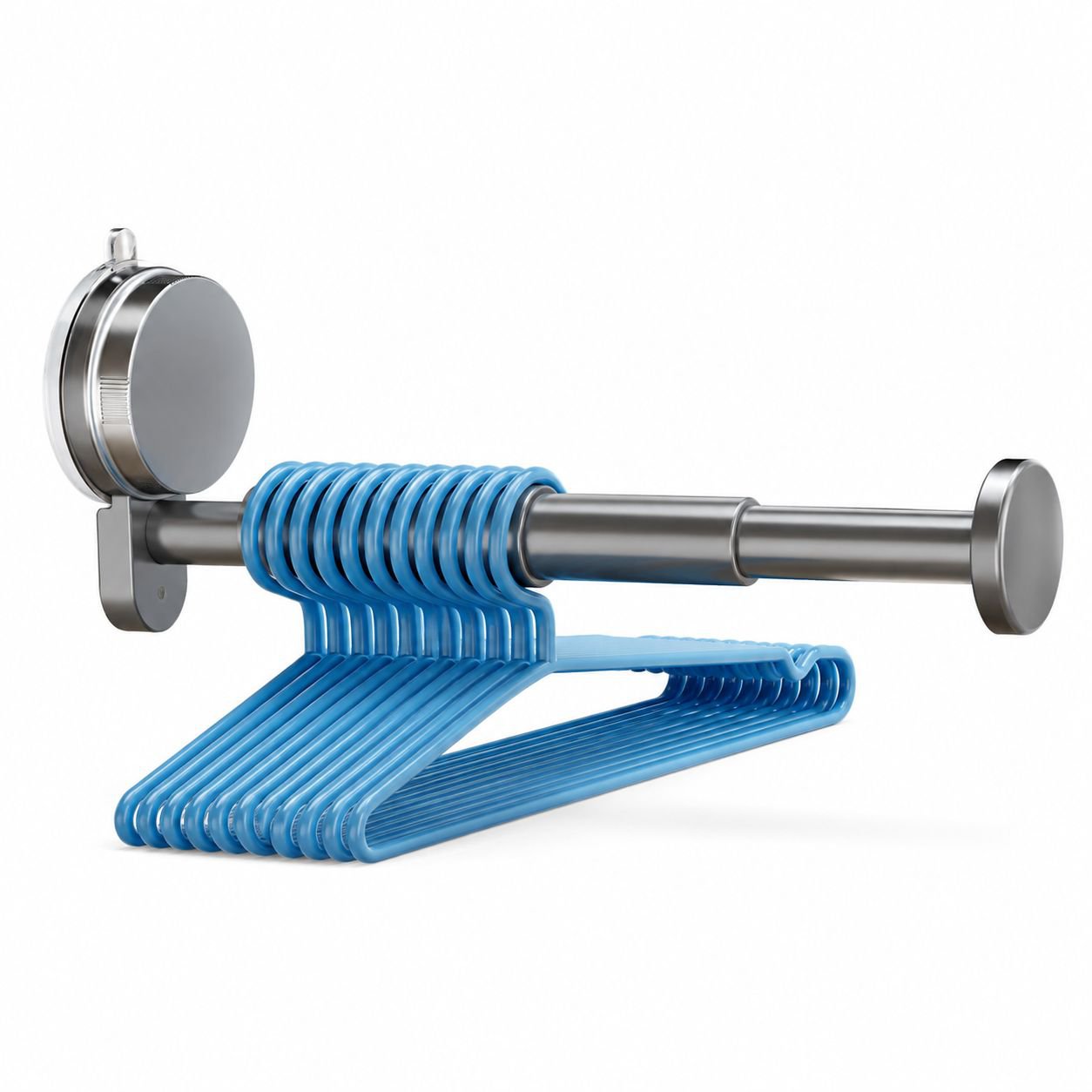 Balcony Retractable Drying Rack, No-Drill Suction Cup Installation