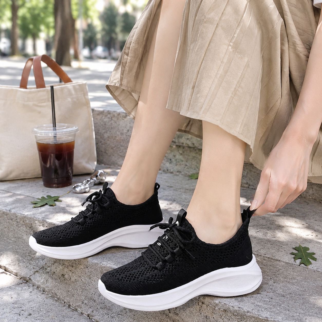 운동복에 잘 어울리는 여성 운동화 스타일링